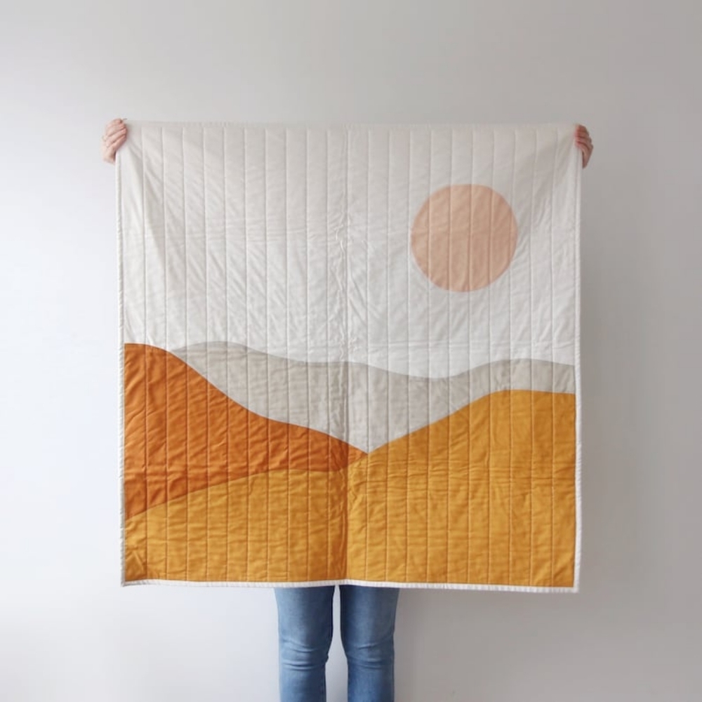 ✨ Unique ✨ Desert Tapestry Quilt - Textile Wall Art - Over the Bed Wall Decor